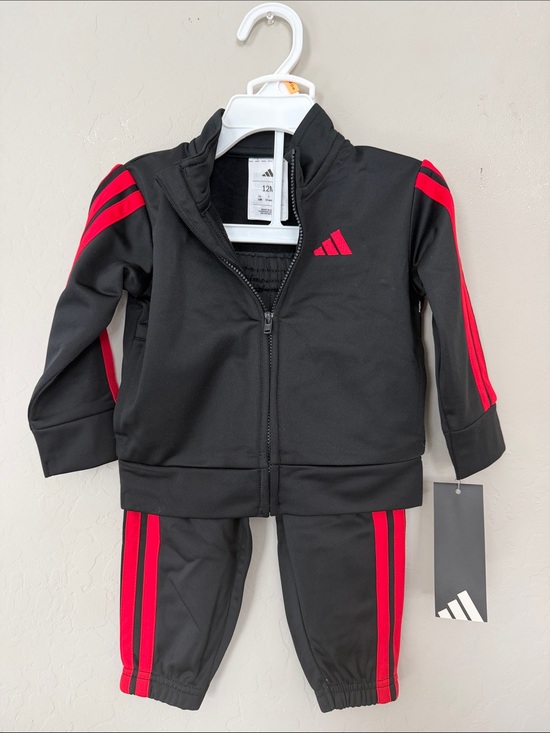 adidas Other - adidas Black & Red Toddler Track Jacket and Pants Set